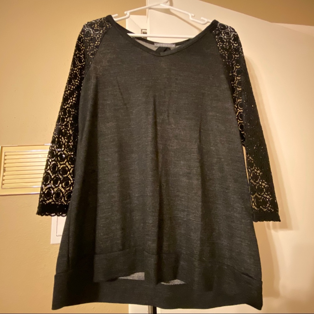 Black knit top